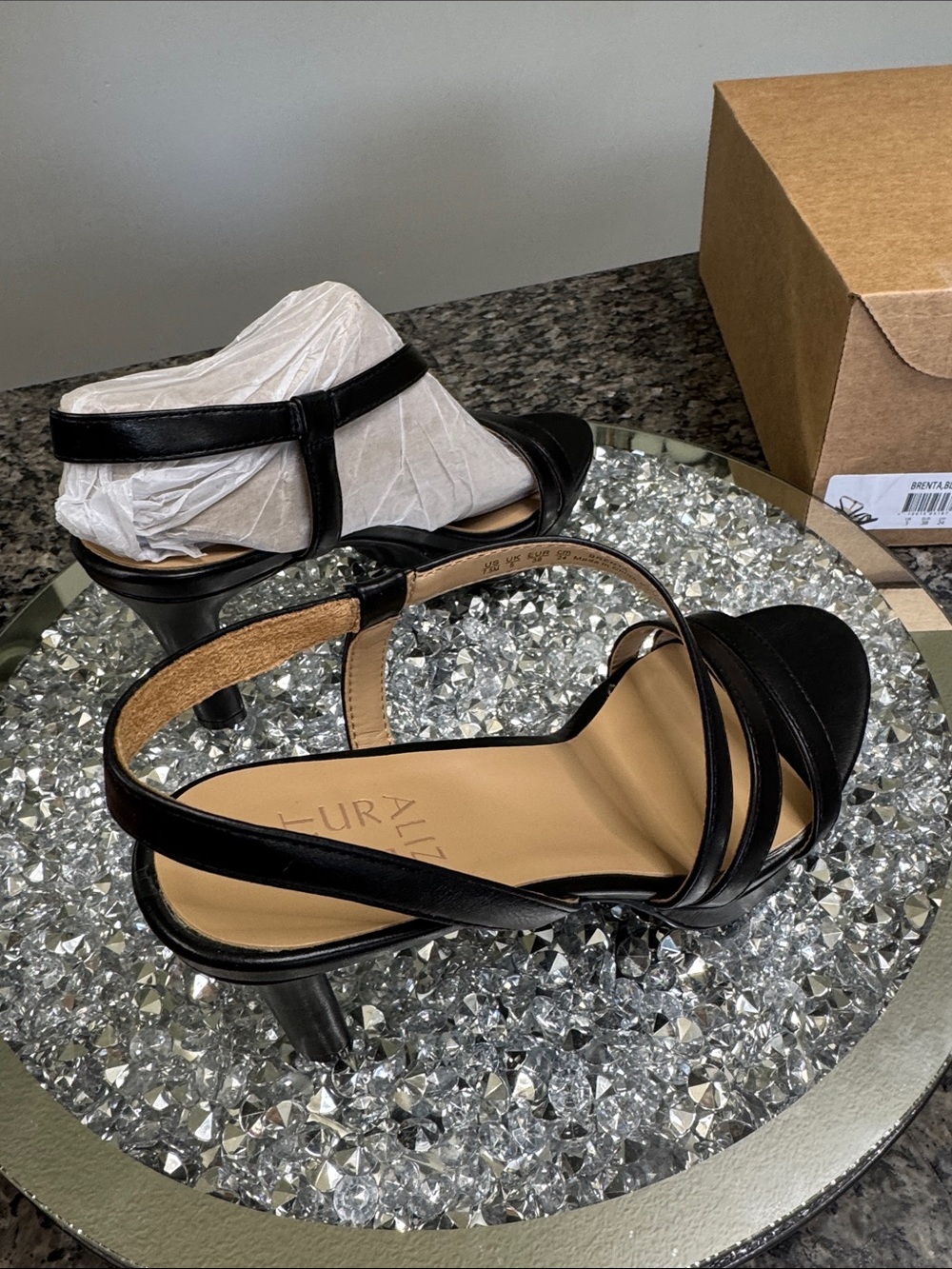 Naturalizer Brenta Black Strappy High Heel Sandals NEW 7.5 - Picture 13 of 16